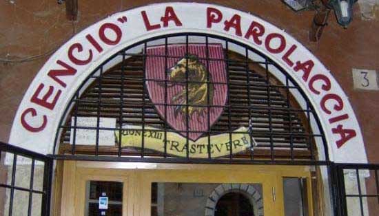 insegna ristorante cencio la parolaccia
