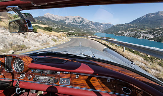 France and Italy with the Mercedes 220 SEB