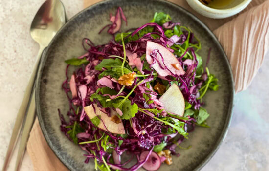 Crisp Winter Red Cabbage Apple Slaw