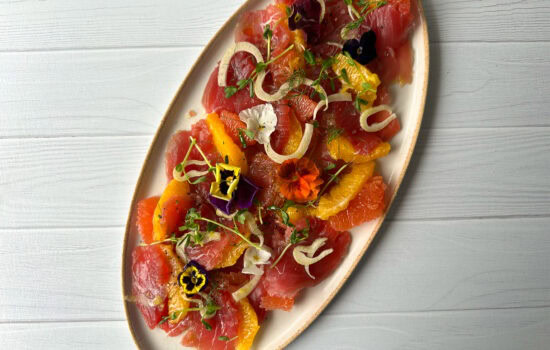 Tuna Crudo with Citrus and Rose’ Wine Vinegar