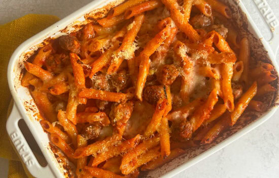 Baked Pasta with Tiny Meatballs (Pasta al Forno con Polpettine)