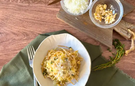 Caramelized Cabbage Pasta with Hazelnuts