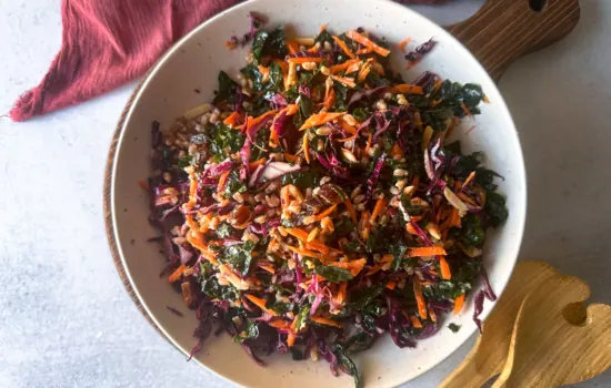Winter Kale Salad with Farro, Pecorino & Dates