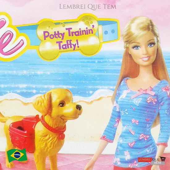 Boneca Modelo Barbie Pet Com Cachorro Faz Cocô Passeio