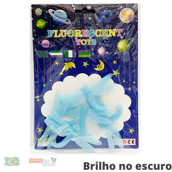 brilha no escuro Estrelas, borboleta e libélula Fluorescentes brilhantes Decorar Quarto – Fluorescent Toys