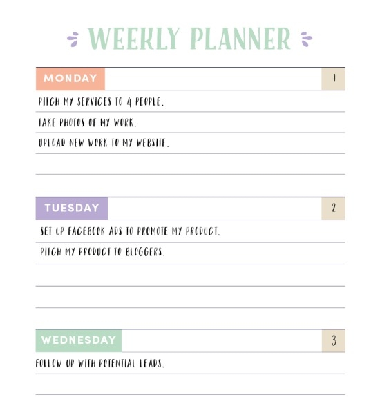 printable weekly planner