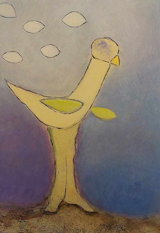 Ewa-Britt Andersson – Akryl 65x45cm ”Med fötterna på jorden”