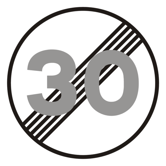 Fin de la Limitación de Velocidad  R-501  V30