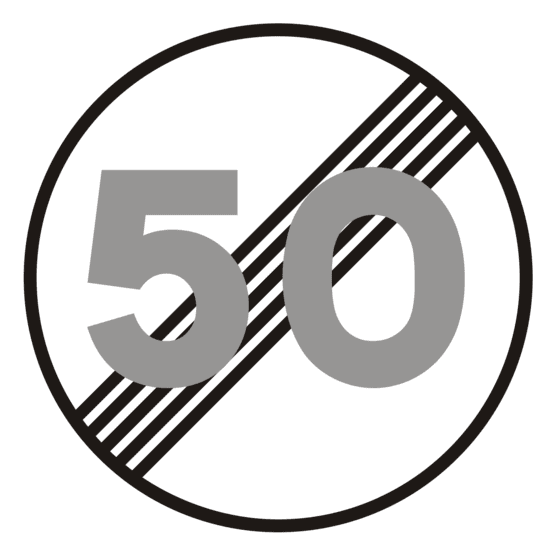Fin de la Limitación de Velocidad  R-501  V50