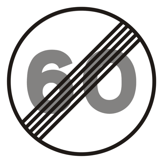 Fin de la Limitación de Velocidad  R-501  V60