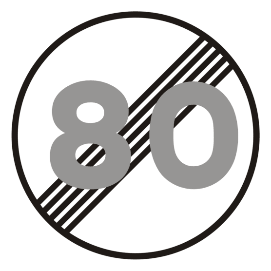 Fin de la Limitación de Velocidad  R-501  V80