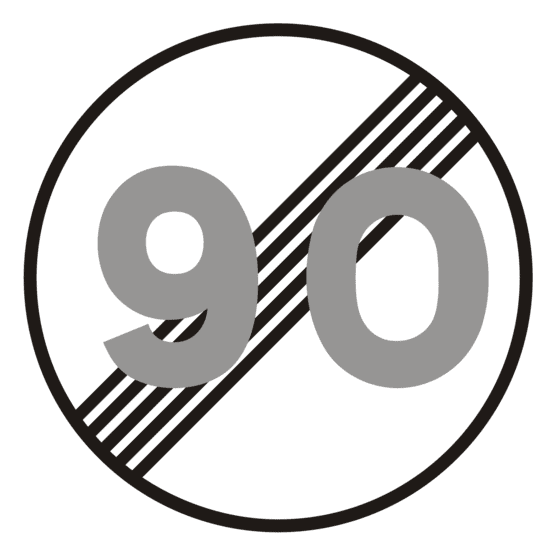 Fin de la Limitación de Velocidad  R-501  V90