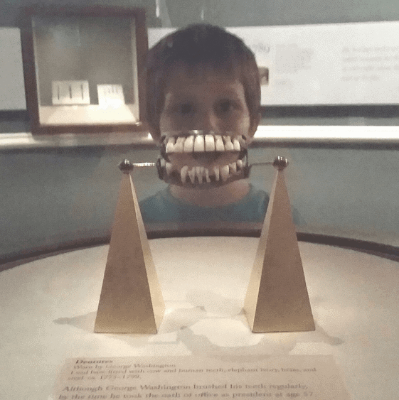 Wearing George Washington's Teeth at Mount Vernon