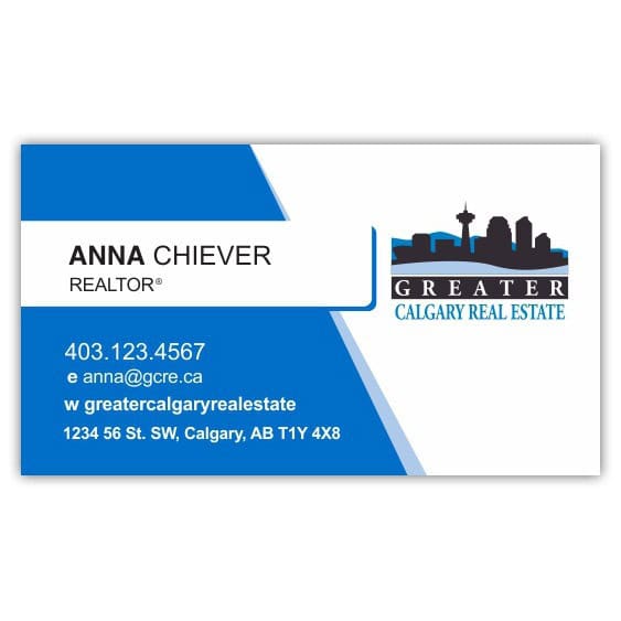 Greater Calgary Real Estate - 16 pt business card - Design opt  8