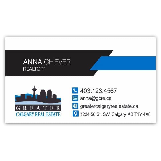 Greater Calgary Real Estate - 16 pt business card - Design opt  7