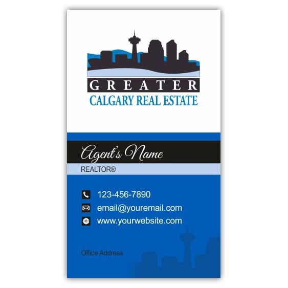 Greater Calgary Real Estate - 16 pt business card - Design opt  4