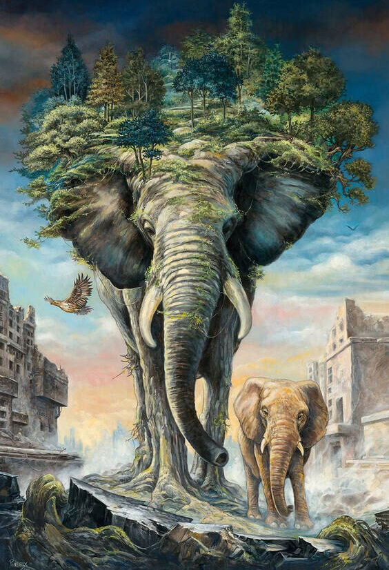 Severine Pineaux - Elephant Painting - 1