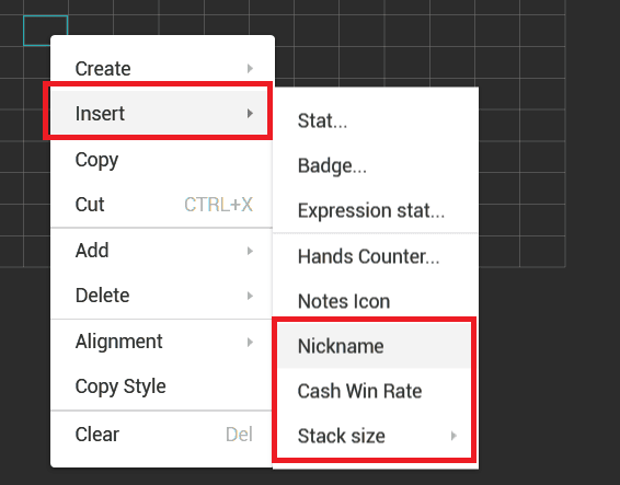 hand2note insert nickname winrate stacksize into HUD