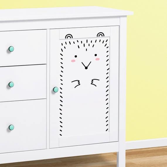 Hedgehog IKEA cabinet decals