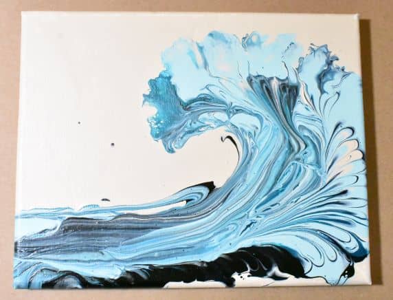 Acrylic Pour Painting Chain Pull Wave3