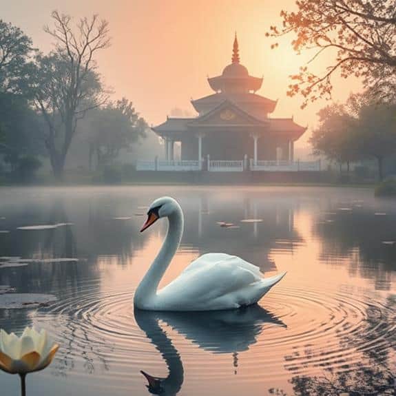 elegant beauty of swans