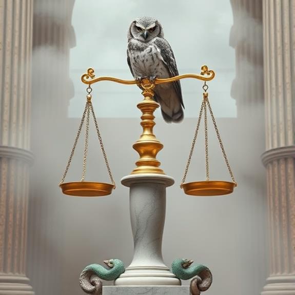 justice s balanced weighing mechanism