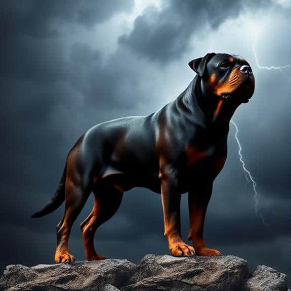 rottweilers symbolizing strength energy