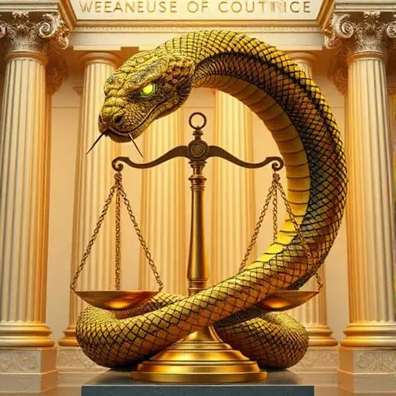 serpents represent legal authority