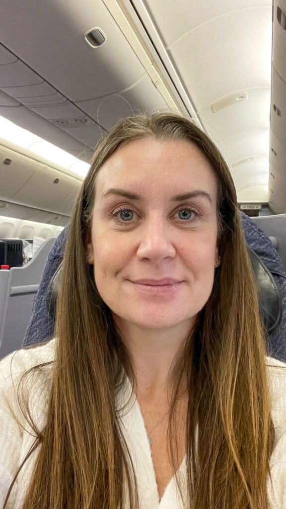 Photo of Melanie May on United Airlines in Polaris Class