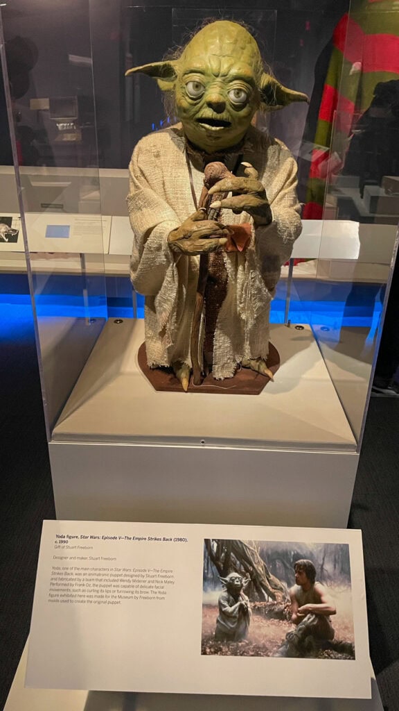 Photo of Yoda in the Museum of Moving Image in Queens, NYC