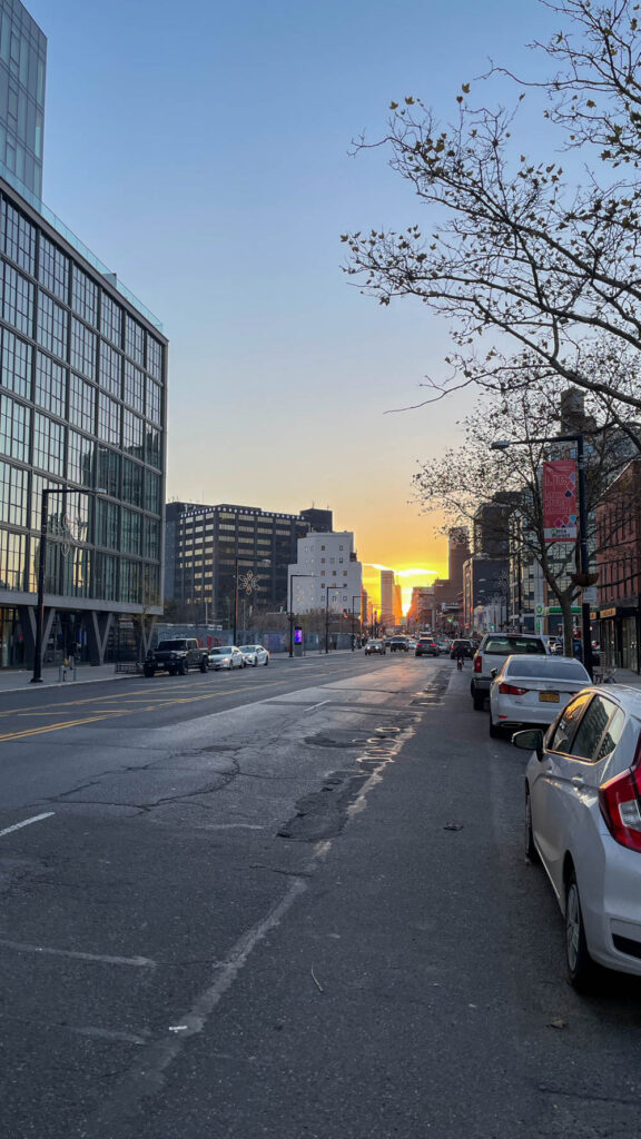 Sunset in Long Island City in Queens, NYC