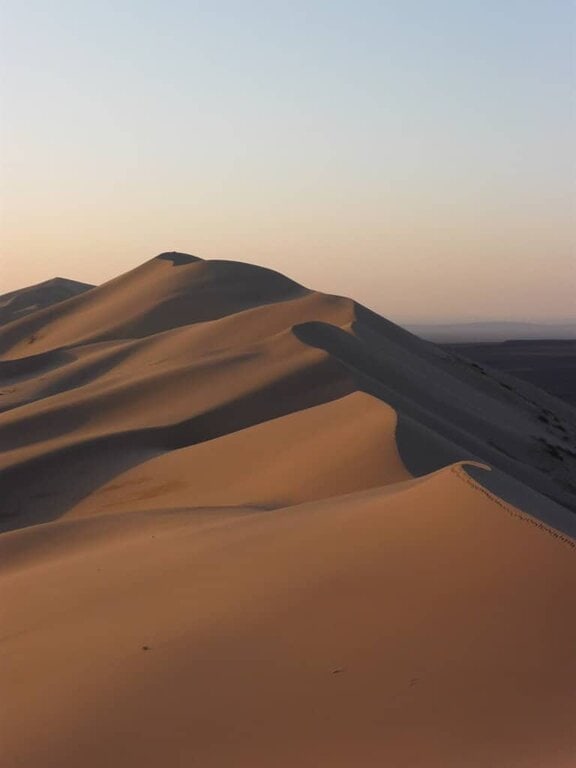 Sunset in the Gobi Desert Mongolia