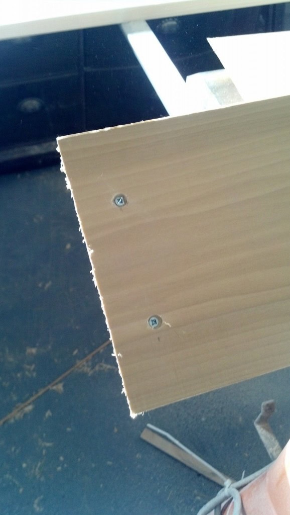 I recessed the screws, stilll