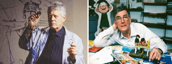 Hugo Pratt and André Franquin
