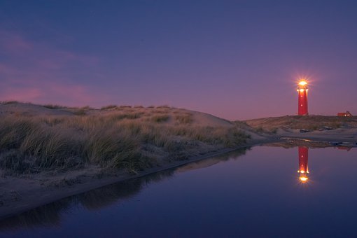 Insel Texel in der Nacht