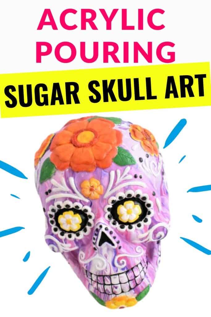 Acrylic Pouring Skull Art