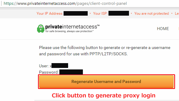 PIA SOCKS5 proxy generator