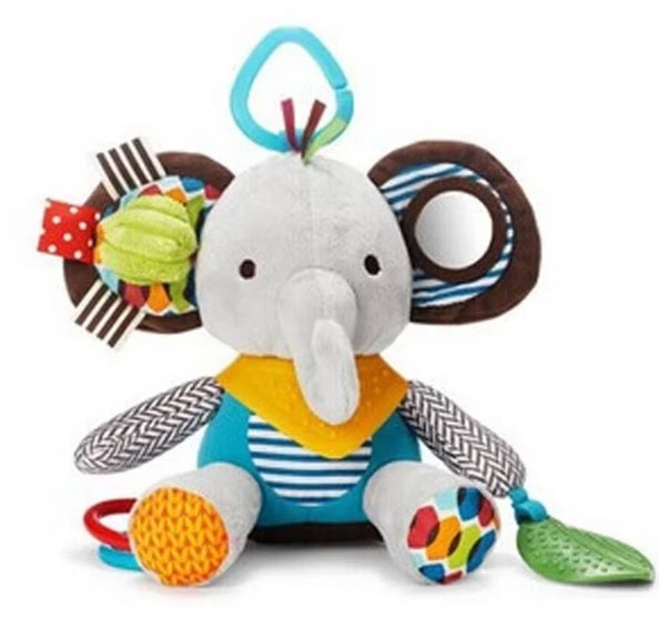 Peluche Sensorial con Mordedor y Sonajero para Bebé
