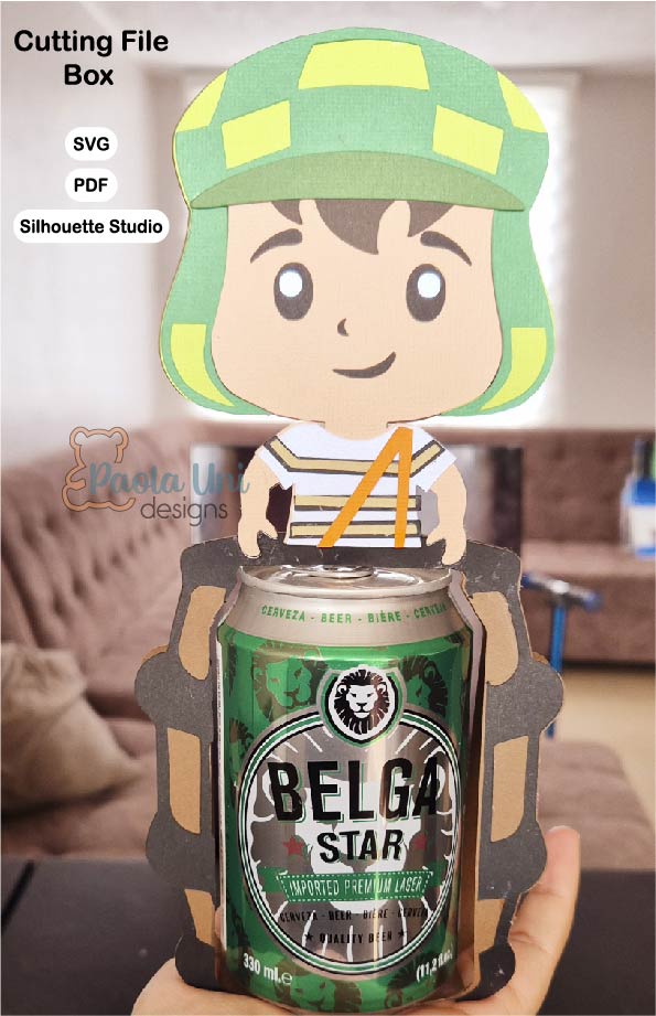 2 archivos digitales para recortar y armar porta lata de 330 ml y porta bebida