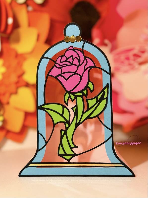 Archivo digital para recortar y armar caja en forma de domo bella