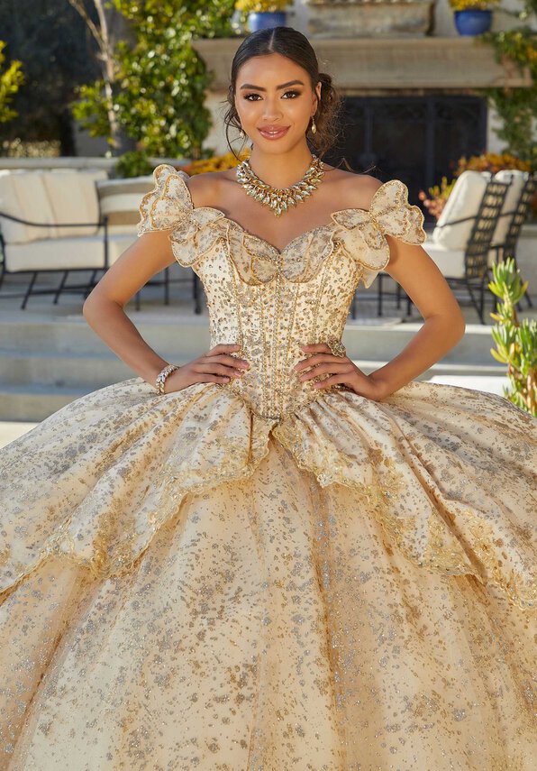 Style 89431 | Crystal Beaded Quinceañera Dress with Butterfly Neckline - Image 2