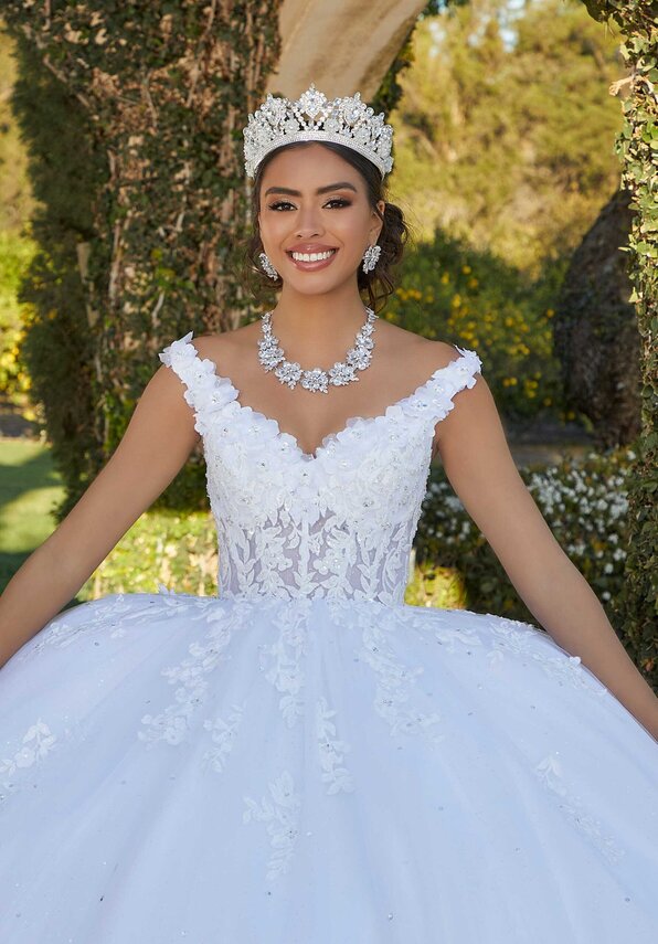 Style 89432 | Floral Lace Quinceañera Dress with Crystal Beading - Image 2