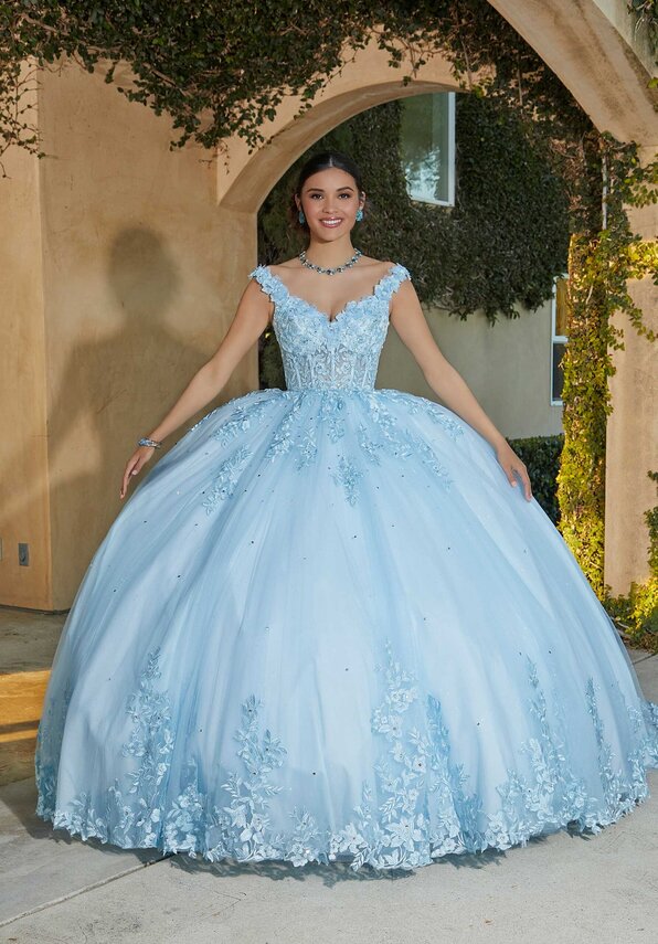 Style 89432 | Floral Lace Quinceañera Dress with Crystal Beading - Image 7