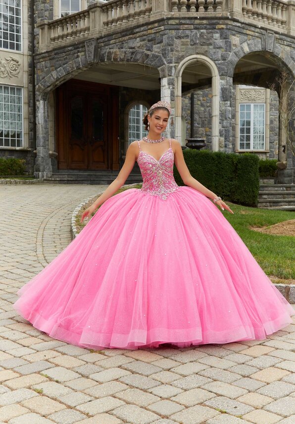 Style 60175 | Rhinestone and Crystal Beaded Quinceañera Dress with Bow - Image 7