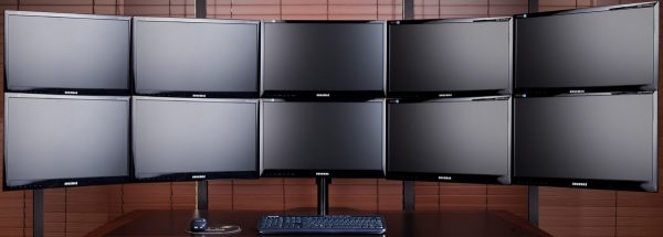 QuadStation 10 Display Computer Multiple Monitor System