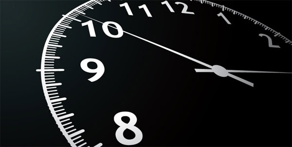 clock representing content engagement based on user reading time