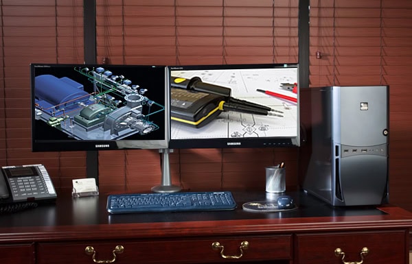 QS2-Cad Dual Monitor Setup