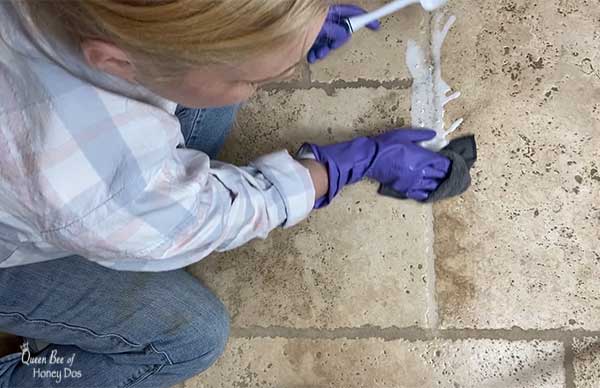 cleaning travertine floors