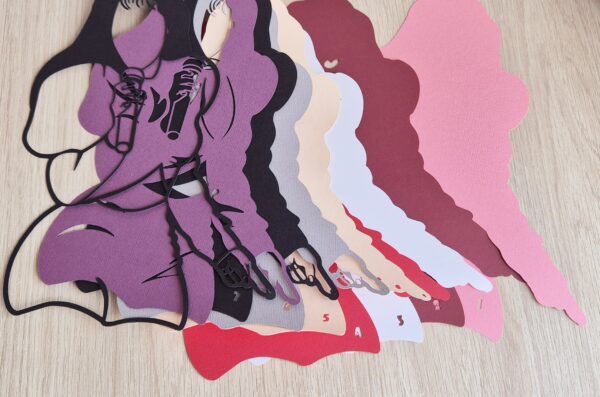 SCV, STUDIO, PDF En capas con forma de cantante