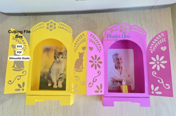 Archivo para recortar y armar mini altar dia de los difuntos svg, studio, pdf, recibe en su correo electrónico